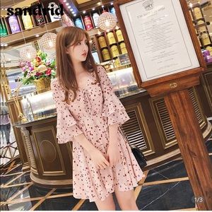 Pink Floral Summer Dress